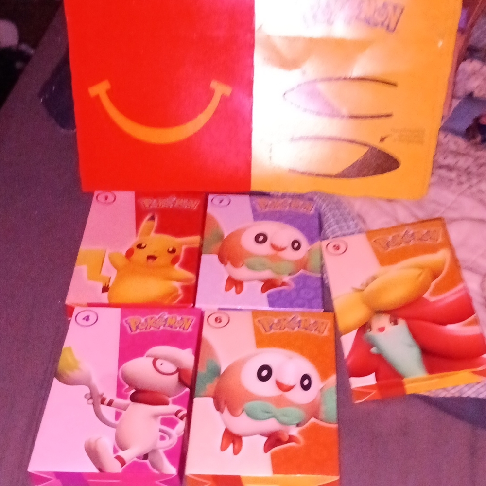 McDonald's Pokemon set with happy meal boxes never used have more than one